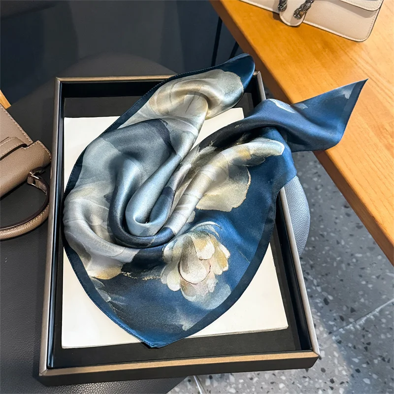 100 %Natural Silk Mulberry Scarf Women Fashion Neck Scarfs Office Lady Hair Foulard Kerchief Female Bandana Shawl Scarves