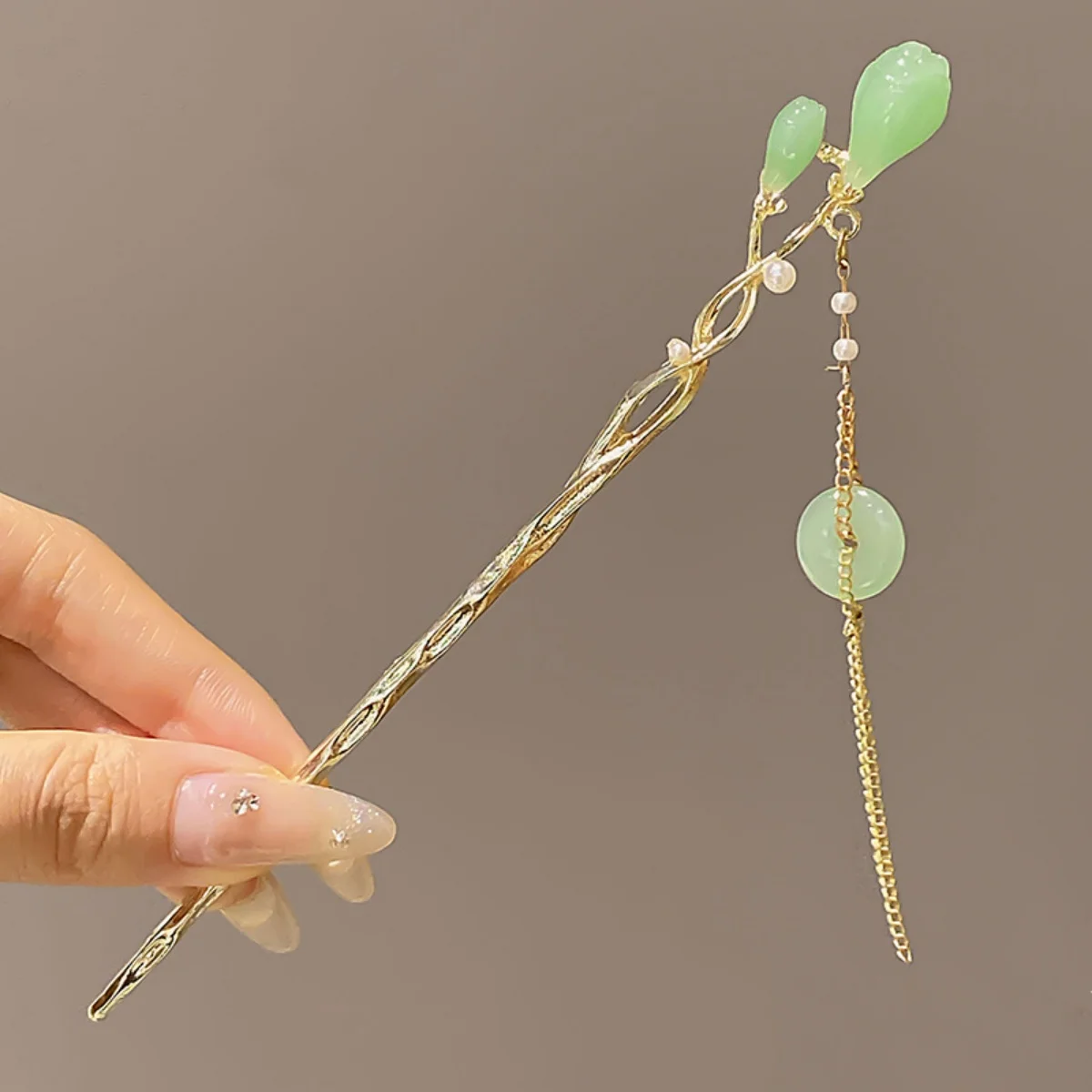 Chinese Style Vintage Hairpin Elegant Tassel Flower Hair Stick For Girl's Long Dress Cheongsam Hanfu Retro Hair Accessories