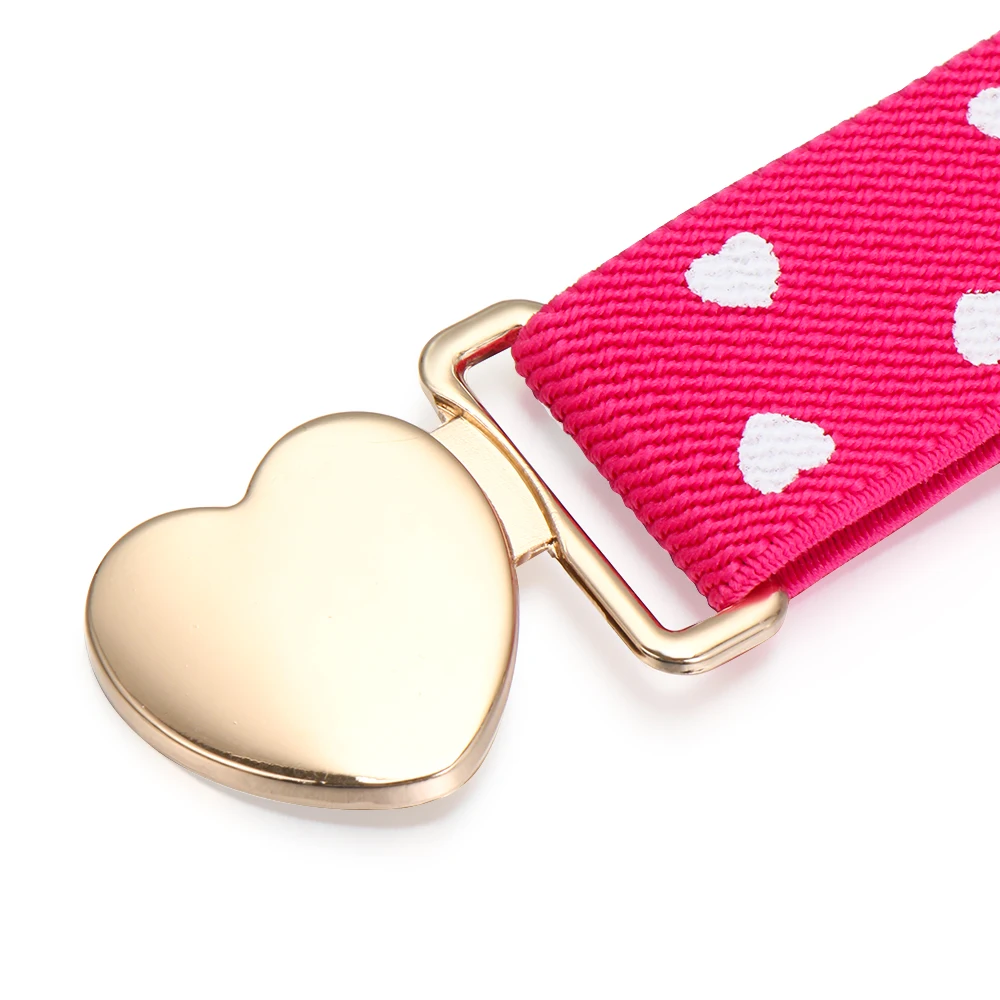 Kids Girl Stretch Waist Belt Adjustable Heart Belt Elastic Belts Uniform Belt for Teen Kids Girls Dresses