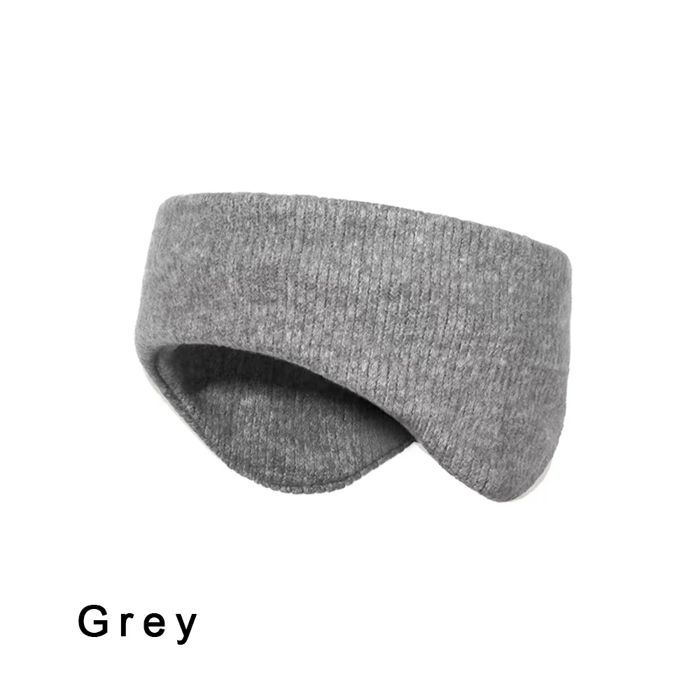 Winter Thermal Double-Deck Knitted Headband Ear Warmer Sports Sweatbands Outdoor Running Skiing Windproof Elastic Headwear