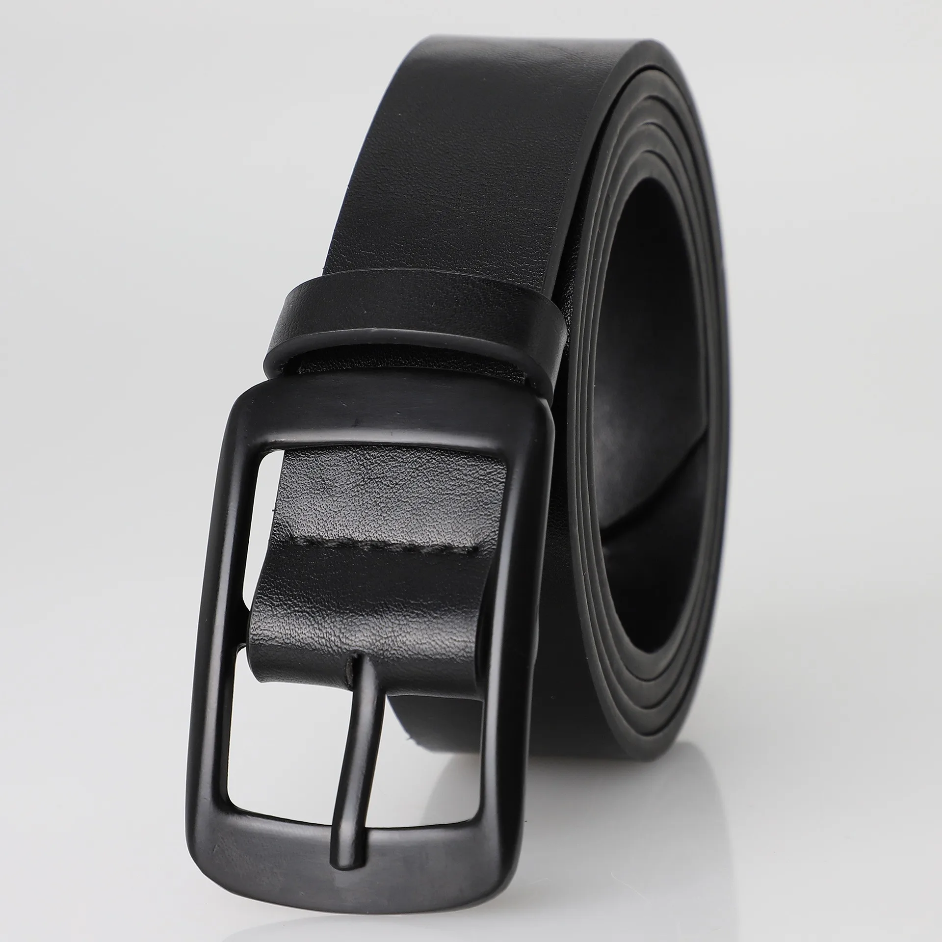 1pcs Men's Belt Classic Fashion PU Leather Belt High End Authentic Fashion Metal Buckle Women Belt Paired with Jeans Belt Unisex
