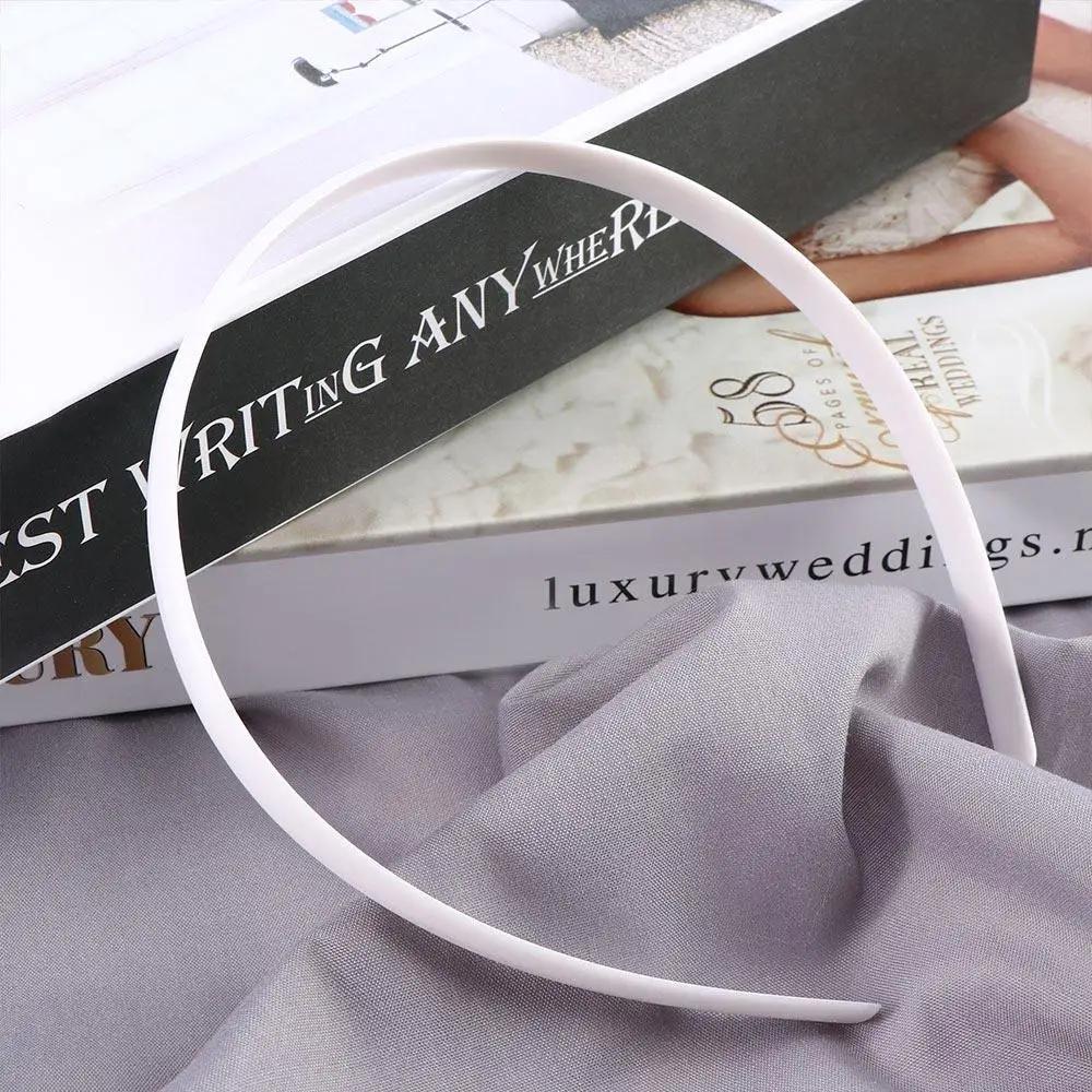 10Pcs White Fashion No Teeth Hairband Plain Lady Plastic Hair Band Headband Girl Hair Accessories