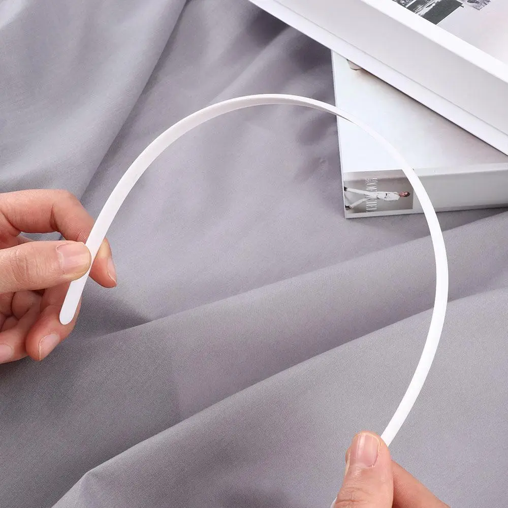 10Pcs White Fashion No Teeth Hairband Plain Lady Plastic Hair Band Headband Girl Hair Accessories