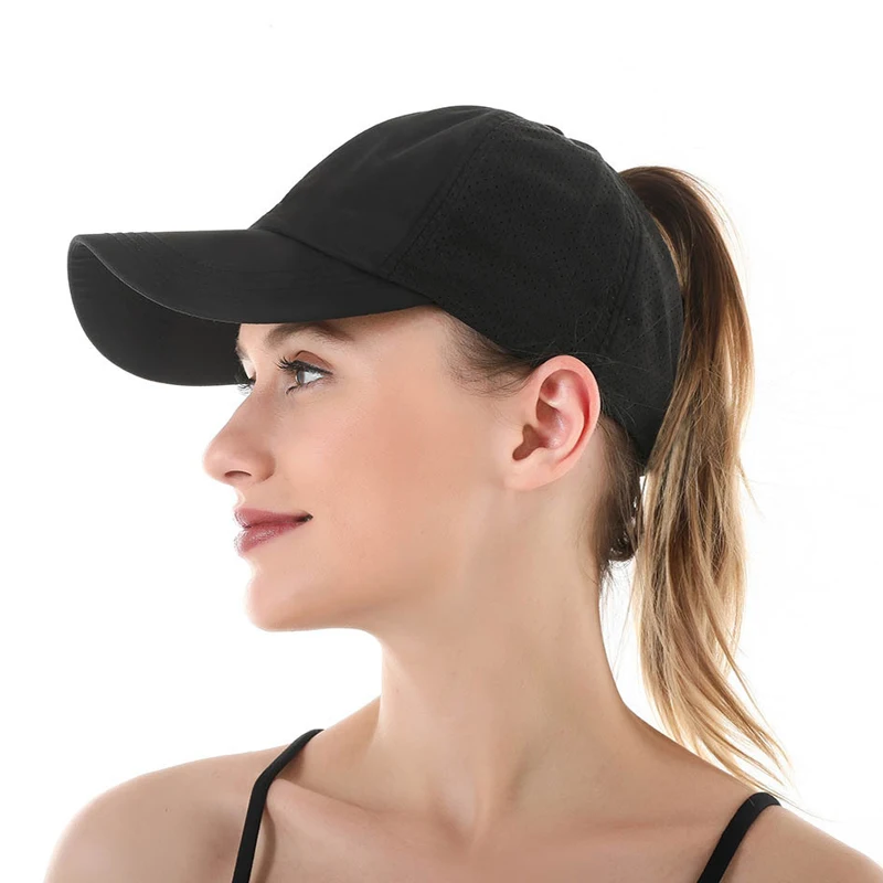 Quick-dry Women Baseball Cap Summer Sports Teenager Girls Ponytail Hat Fashion Woman Sun Hats for Outdoor Travel