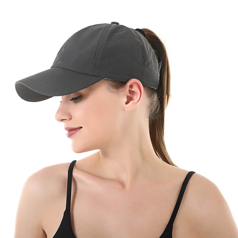 Quick-dry Women Baseball Cap Summer Sports Teenager Girls Ponytail Hat Fashion Woman Sun Hats for Outdoor Travel