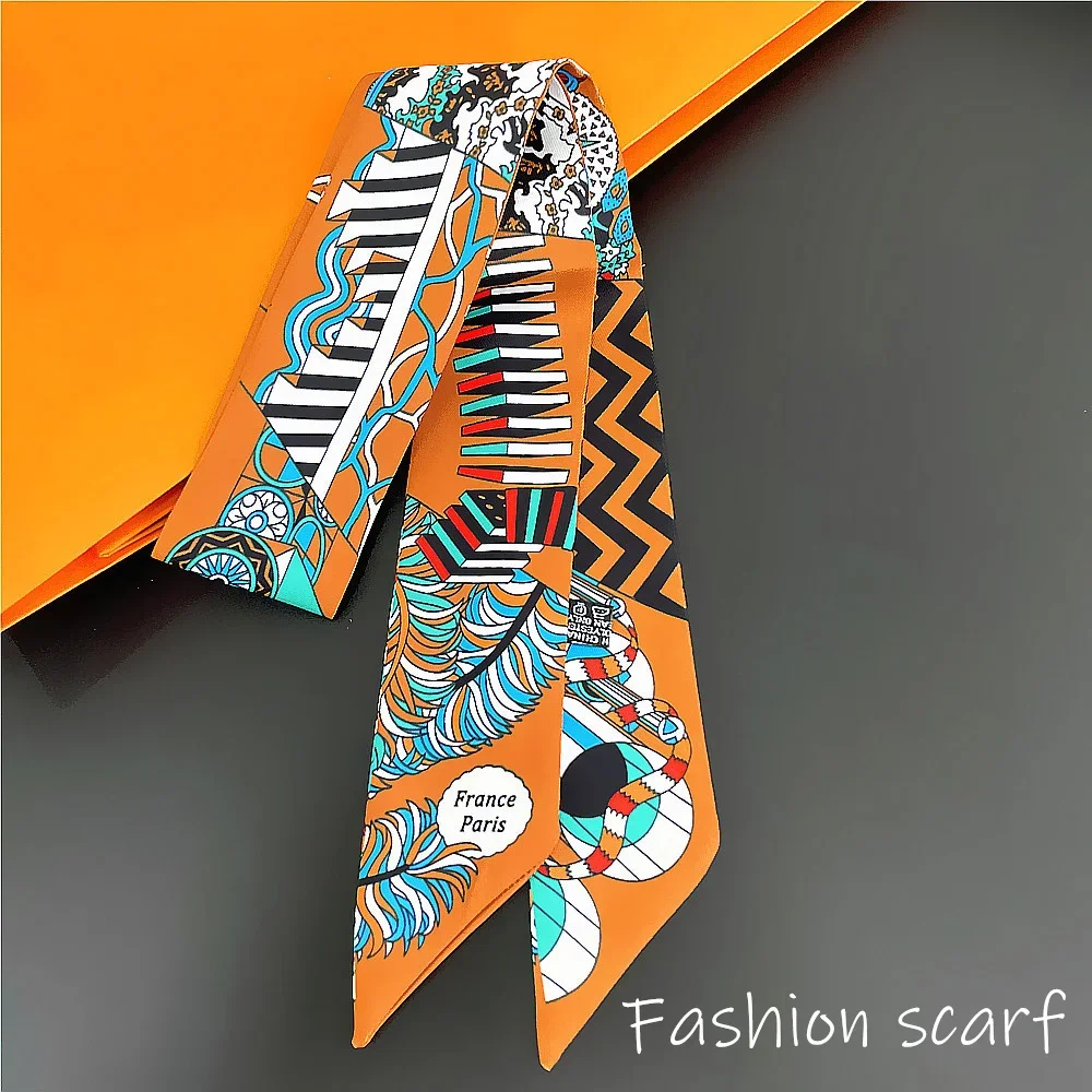 1PC Korean Fashion New Women's Twill Decorative Ribbon Small Scarf Binding Bag Handle Ribbon Hair Band Small Scarf Headband