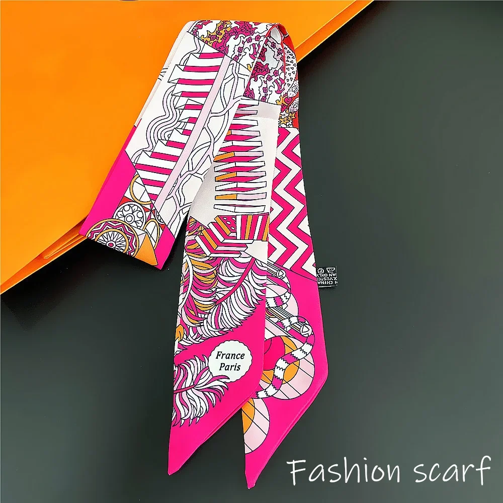 1PC Korean Fashion New Women's Twill Decorative Ribbon Small Scarf Binding Bag Handle Ribbon Hair Band Small Scarf Headband