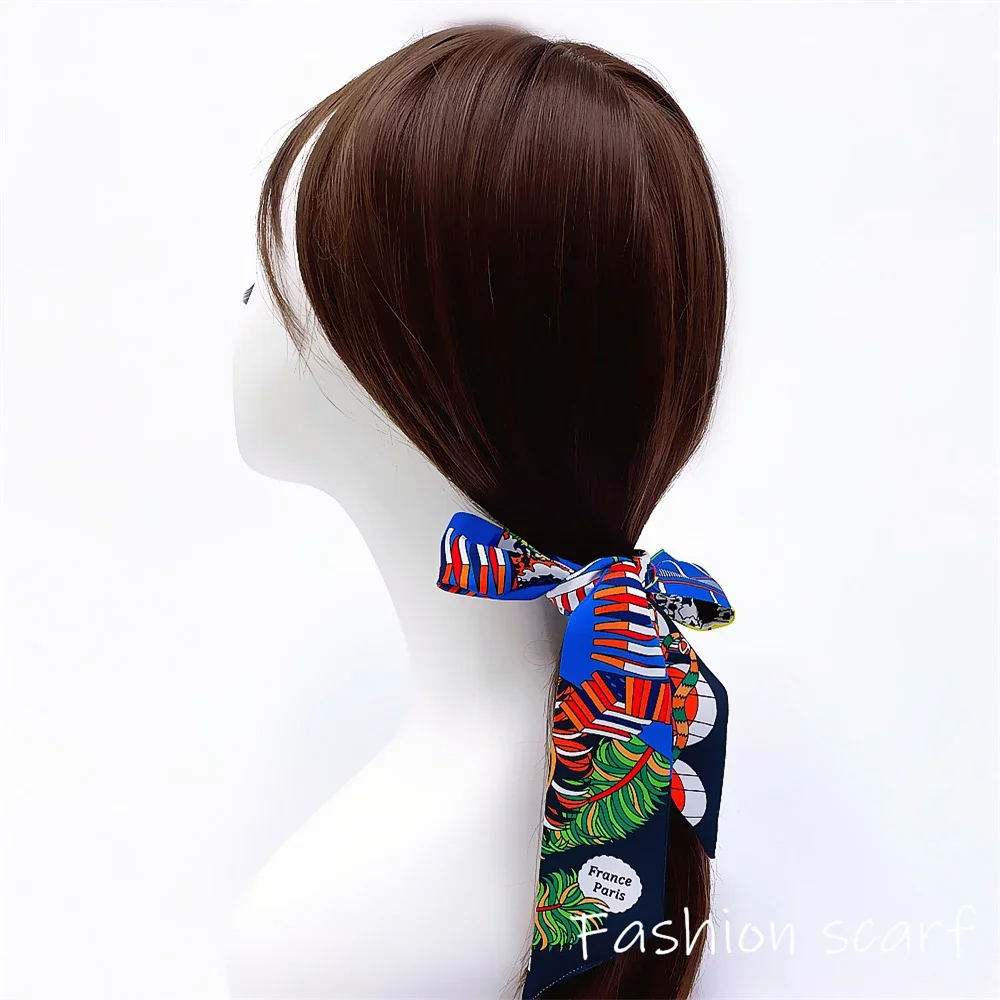 1PC Korean Fashion New Women's Twill Decorative Ribbon Small Scarf Binding Bag Handle Ribbon Hair Band Small Scarf Headband