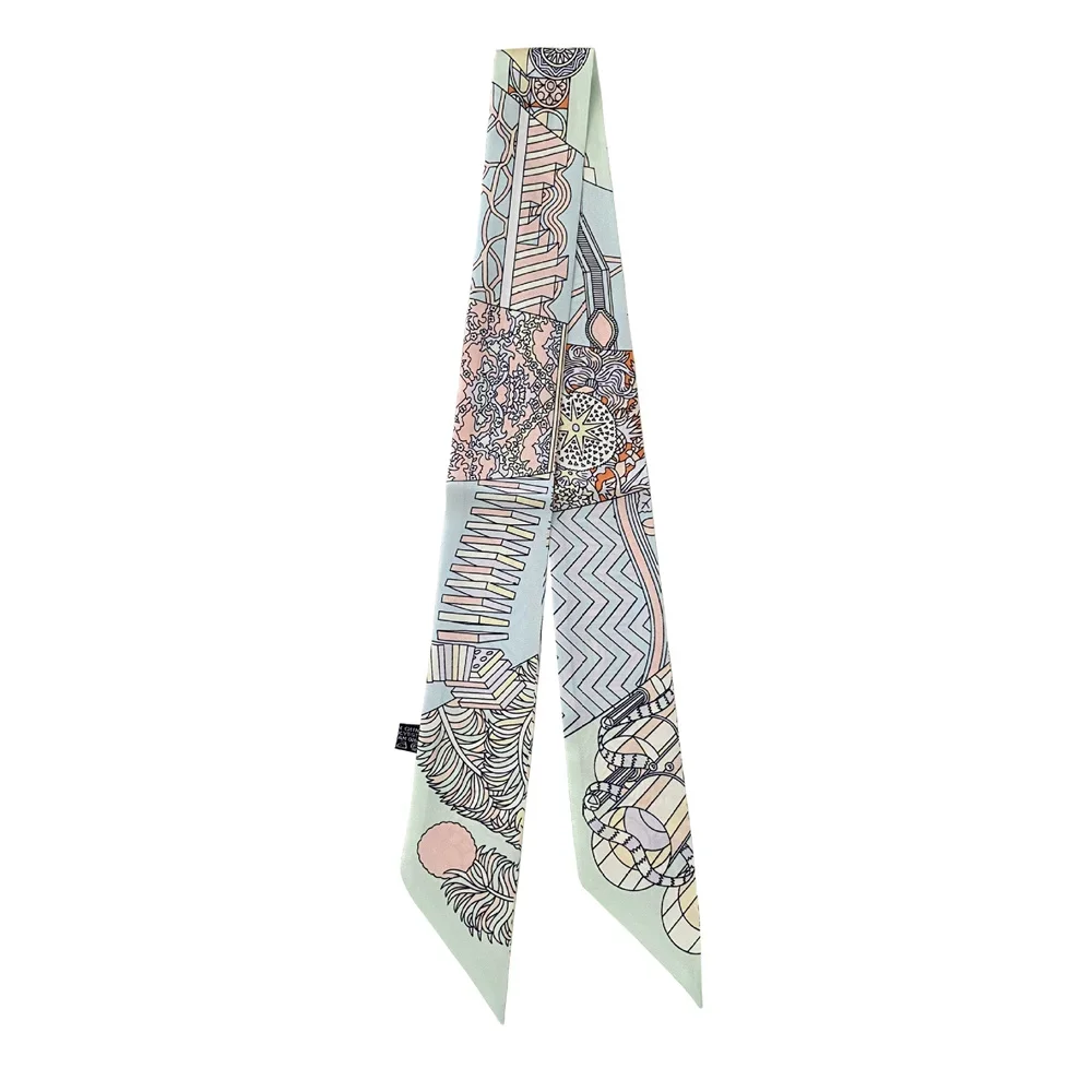 1PC Korean Fashion New Women's Twill Decorative Ribbon Small Scarf Binding Bag Handle Ribbon Hair Band Small Scarf Headband