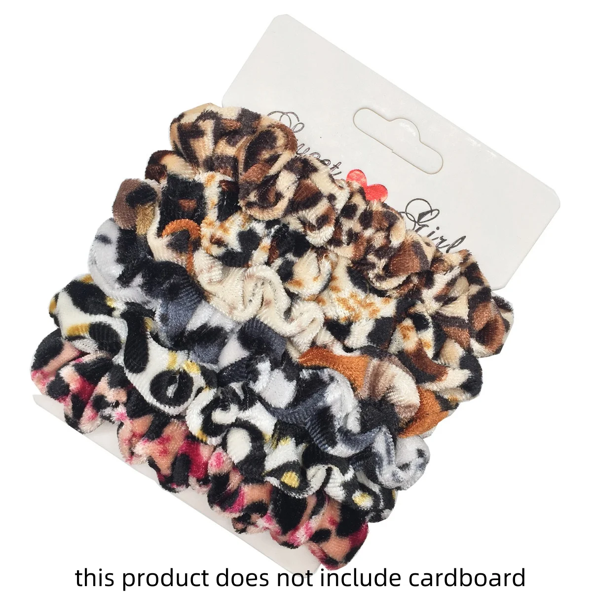 24/50/6pcs Scrunchies Women Velvet accessoires for boutique Cute Leopard High Quality Elastic Headwear Ponytail Hair Tie