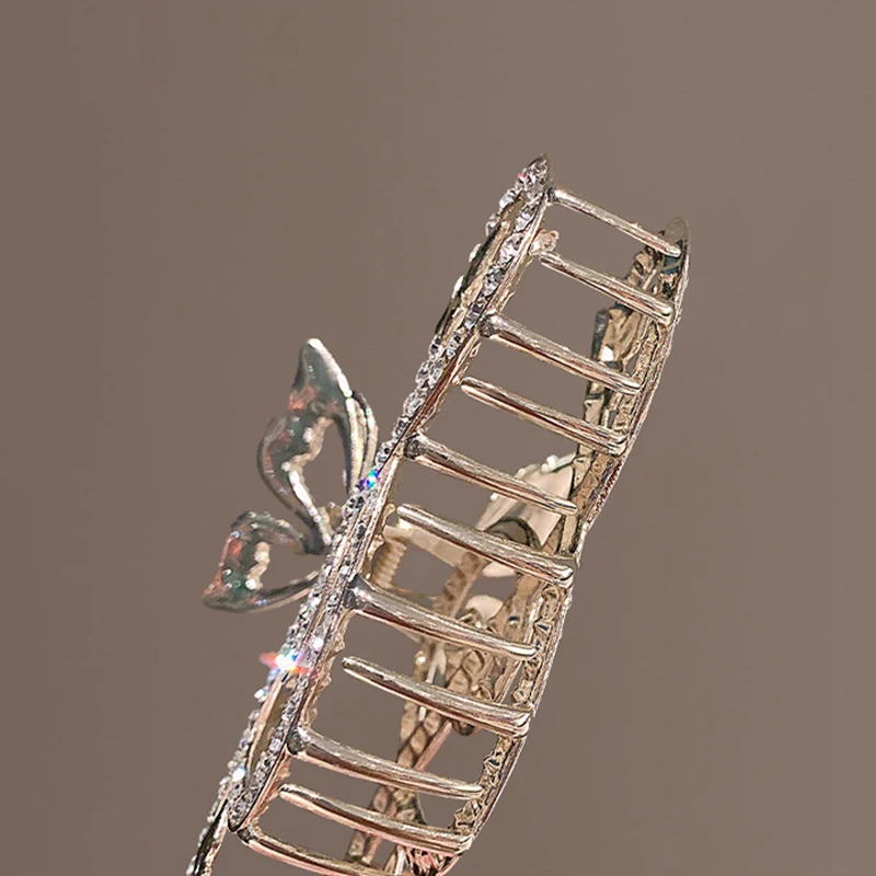 1pc Crystal Music Note Claw Clip Women's Large Elegant Rear Hairpin Luxury Minimalist Shark Clip
