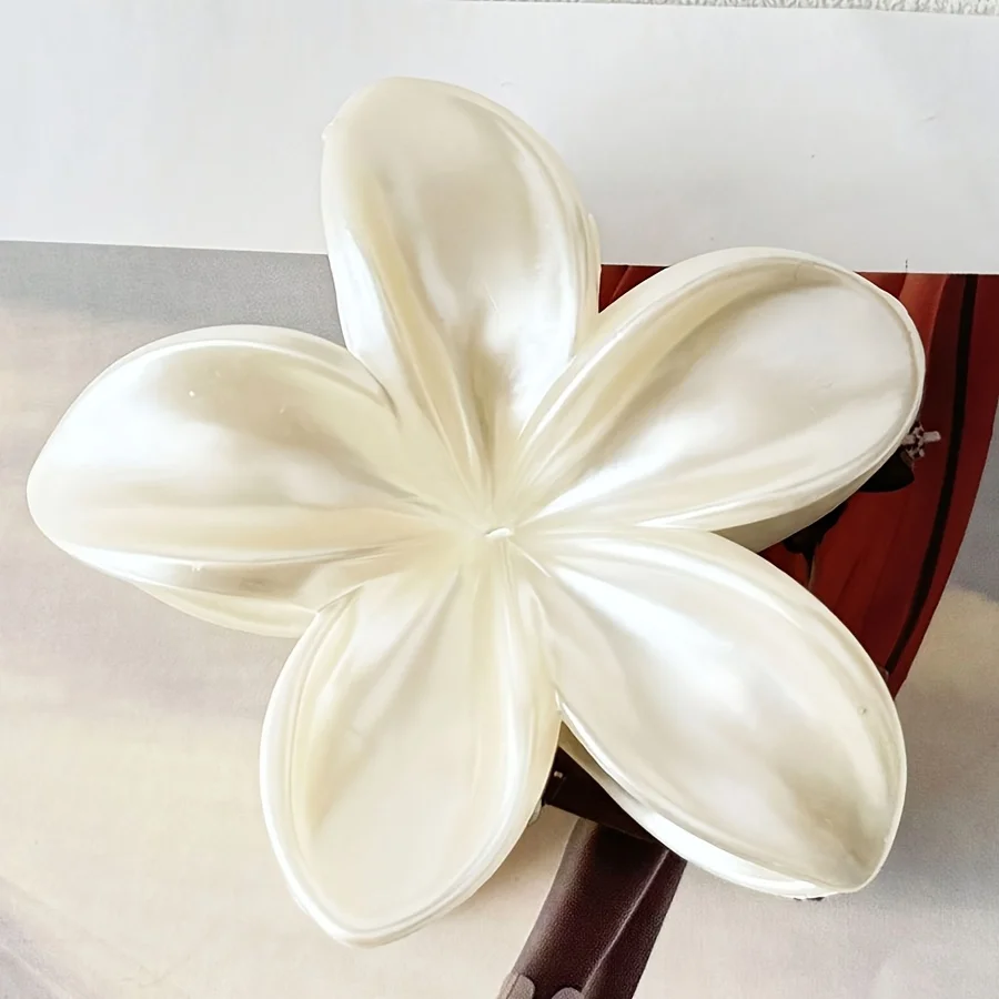 1pc Acrylic Flower Hair Claw, Elegant & Chic, Large Size, Floral Design, Versatile Hair Accessory for Half-Up Hairstyles