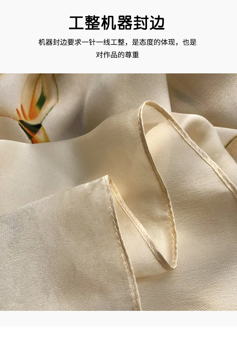 2025 Hangzhou 100% Natural Real Silk Scarf Women Bandana long Scarves Wrap Kerchief Luxury High Quality Hijab Echarpe pashmina