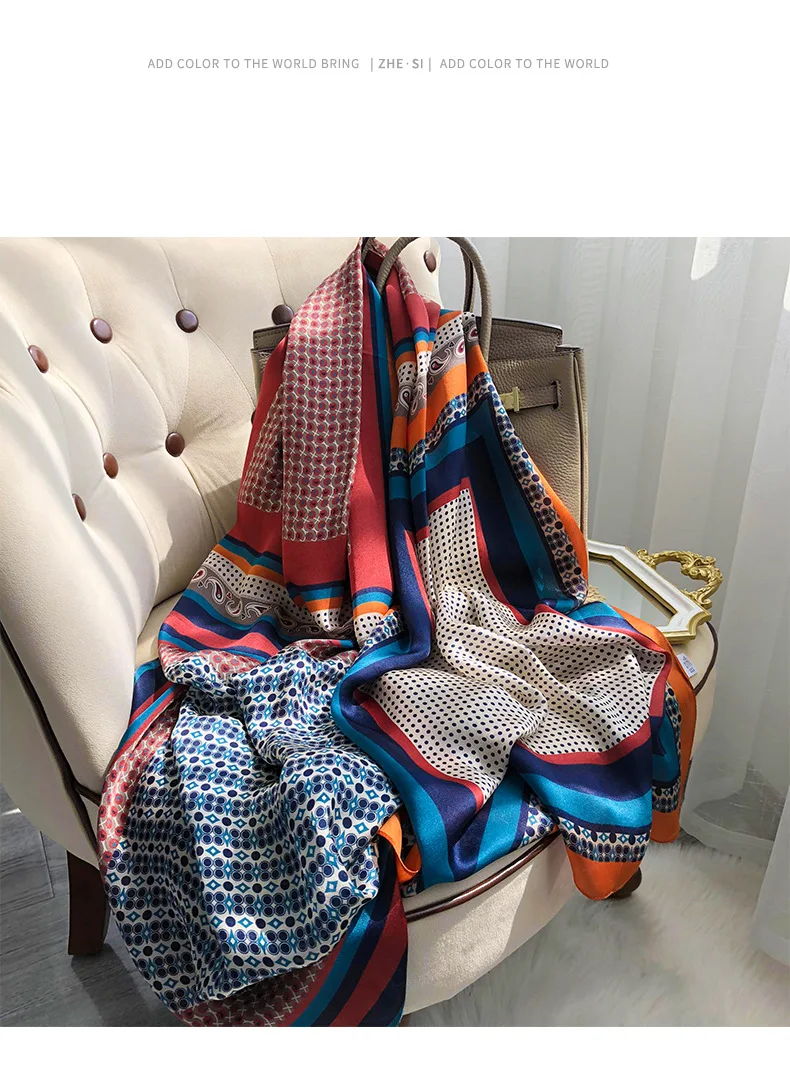 2025 Hangzhou 100% Natural Real Silk Scarf Women Bandana long Scarves Wrap Kerchief Luxury High Quality Hijab Echarpe pashmina