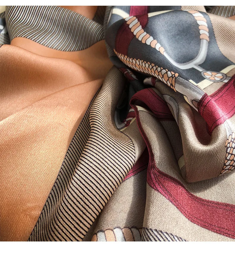 2025 Hangzhou 100% Natural Real Silk Scarf Women Bandana long Scarves Wrap Kerchief Luxury High Quality Hijab Echarpe pashmina
