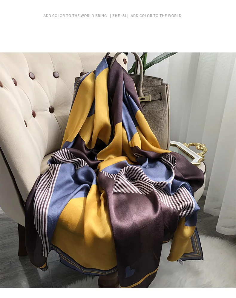 2025 Hangzhou 100% Natural Real Silk Scarf Women Bandana long Scarves Wrap Kerchief Luxury High Quality Hijab Echarpe pashmina