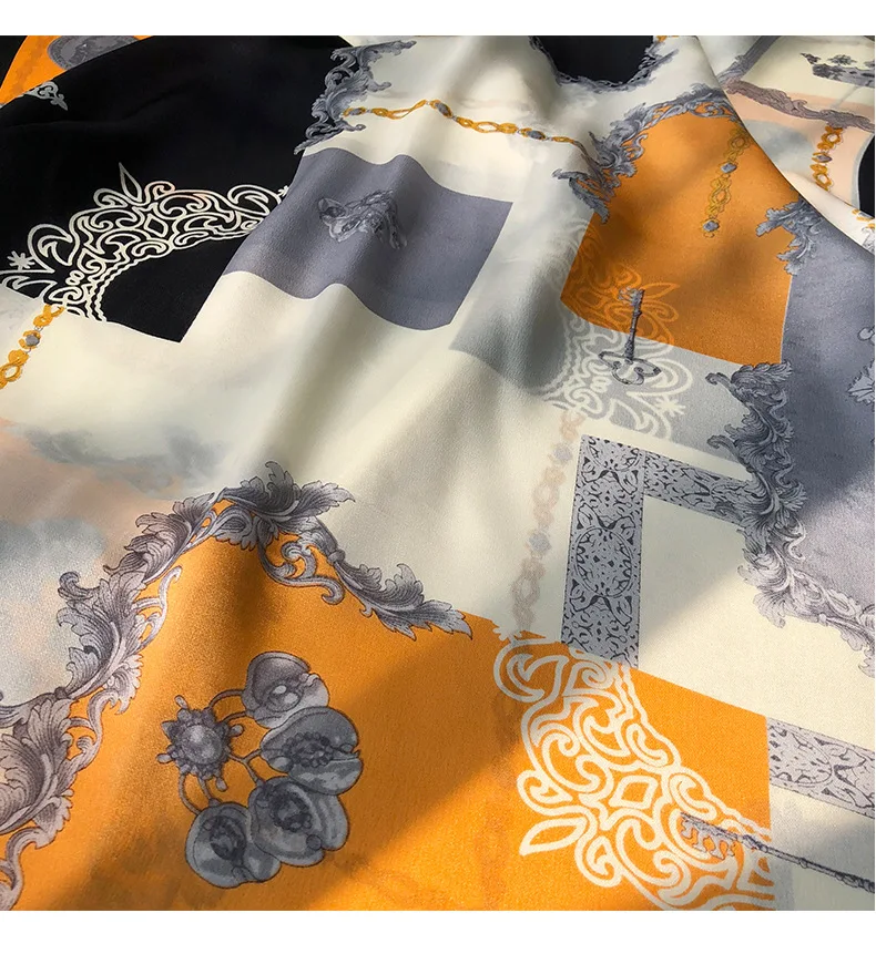 2025 Hangzhou 100% Natural Real Silk Scarf Women Bandana long Scarves Wrap Kerchief Luxury High Quality Hijab Echarpe pashmina