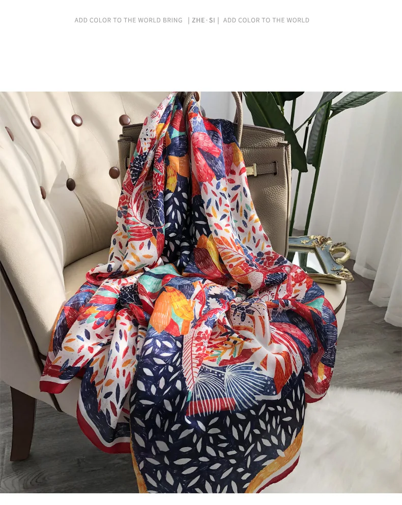 2025 Hangzhou 100% Natural Real Silk Scarf Women Bandana long Scarves Wrap Kerchief Luxury High Quality Hijab Echarpe pashmina