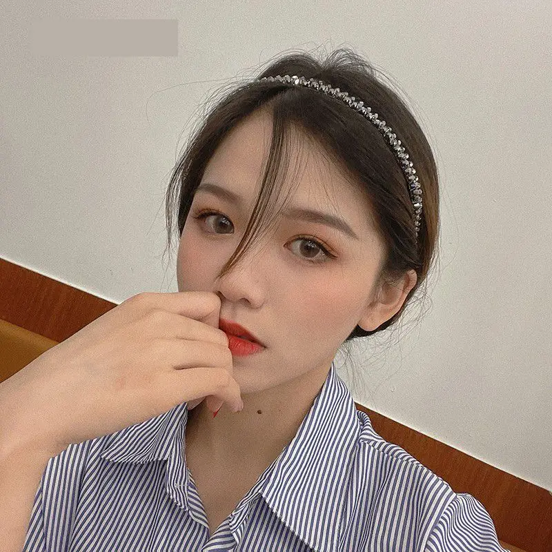 Fashion Crystal Bezel Headwear Women Headband Girls Vintage Hair Bands Hairband Hoop for Wedding Party Hair Accessories
