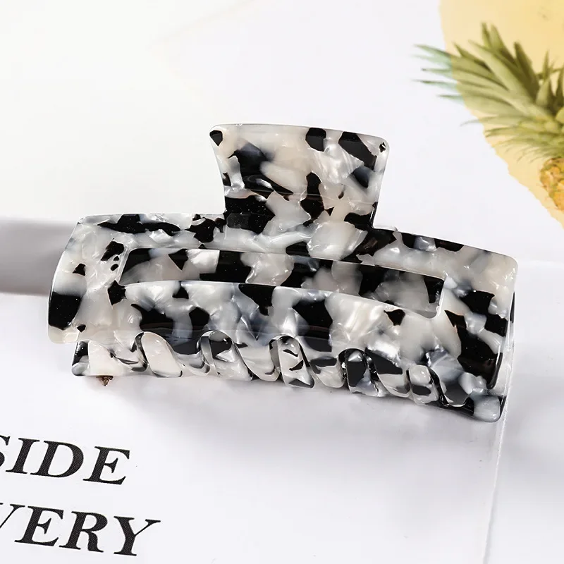 Vintage Hair Clip Simple Geometry Acetate Hair Claw Hair Clips for Women Girls Hair Accessories Hair Barrettes Crab Hair Clip