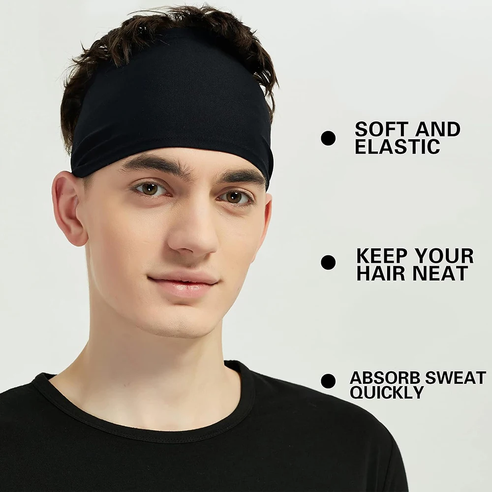 Sports Headbands for Men ,Moisture Wicking Workout Headband, Sweatband Headbands for Running,Cycling,Football,Yoga