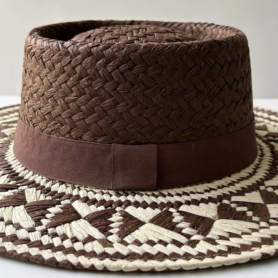 Vintage Fashion Summer Boho Style Casual Handmade Wide Brim Sun Hat For Women And Men Caps Vacation Beach Sun Hat Designer Hats