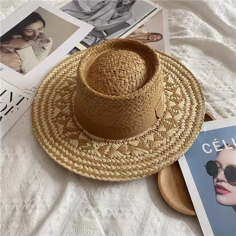 Vintage Fashion Summer Boho Style Casual Handmade Wide Brim Sun Hat For Women And Men Caps Vacation Beach Sun Hat Designer Hats