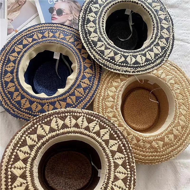 Vintage Fashion Summer Boho Style Casual Handmade Wide Brim Sun Hat For Women And Men Caps Vacation Beach Sun Hat Designer Hats