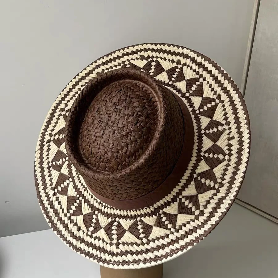 Vintage Fashion Summer Boho Style Casual Handmade Wide Brim Sun Hat For Women And Men Caps Vacation Beach Sun Hat Designer Hats