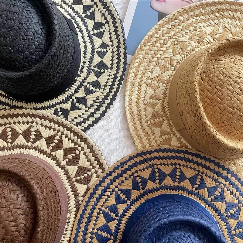 Vintage Fashion Summer Boho Style Casual Handmade Wide Brim Sun Hat For Women And Men Caps Vacation Beach Sun Hat Designer Hats