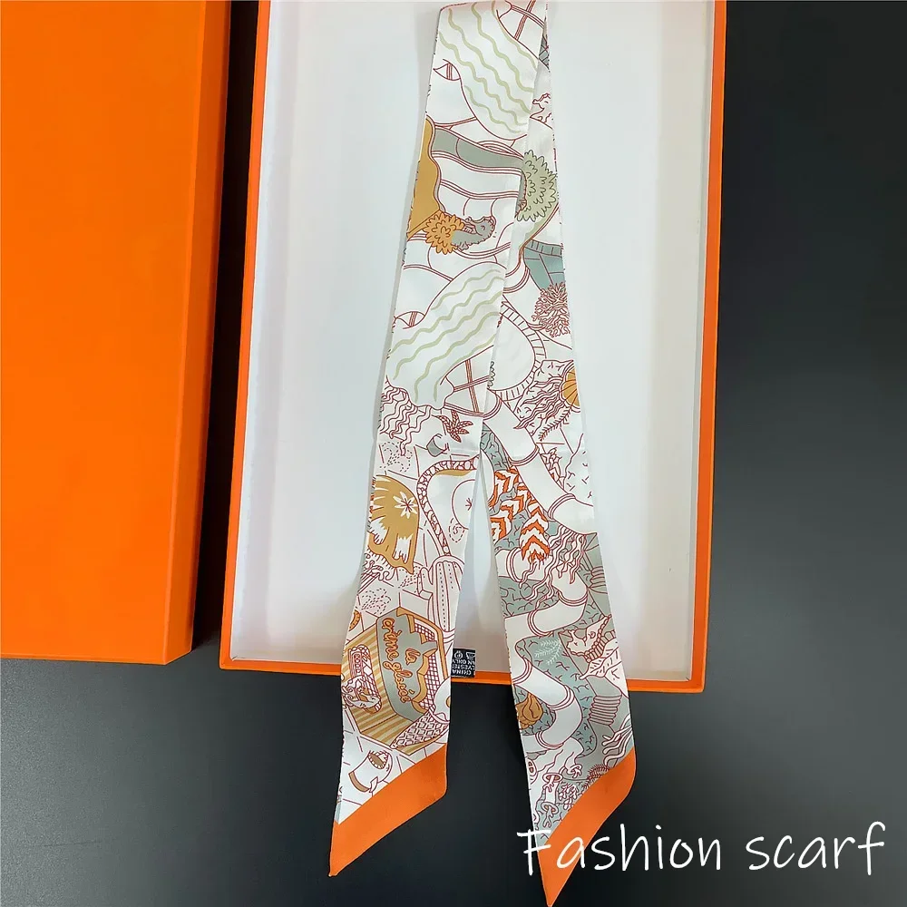 Fashion Scarf for Women Bags Thin Long Strap Multi Purpose Hair Accessory Handbag Decorative Tie Strip Band Scarf Women Luxury