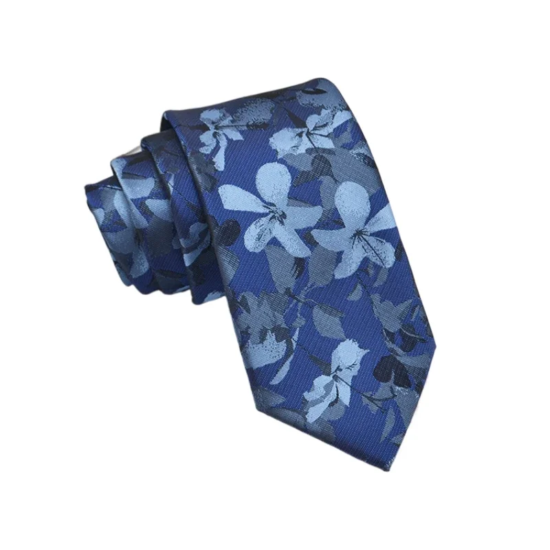 Men's Pre-tied Floral Silk Tie, Business Casual Wedding Tie, Handcrafted High-Quality, Standout Pairing