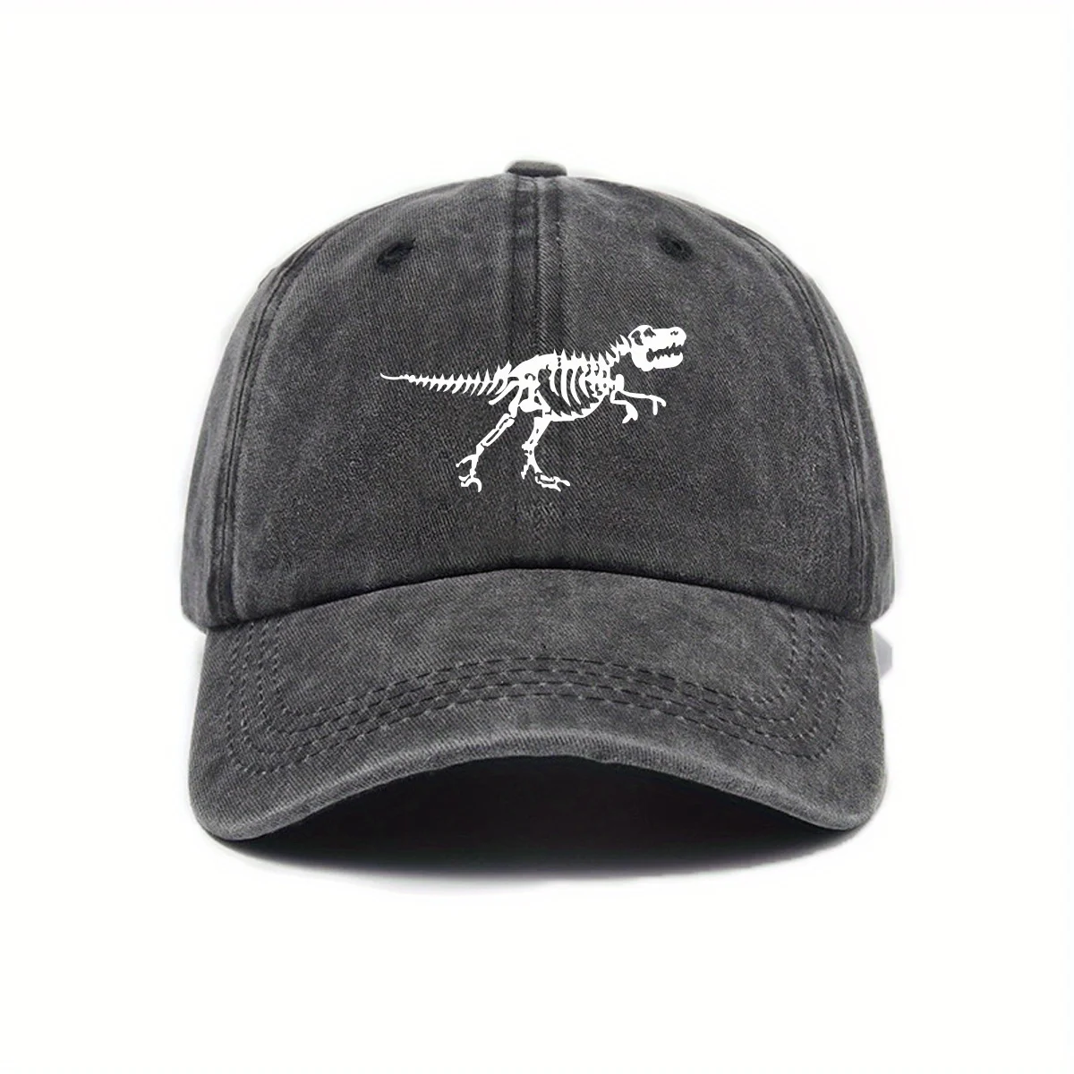 Fashionable and casual dinosaur skeleton printed baseball cap is a must-have for both men and women when going out on the street