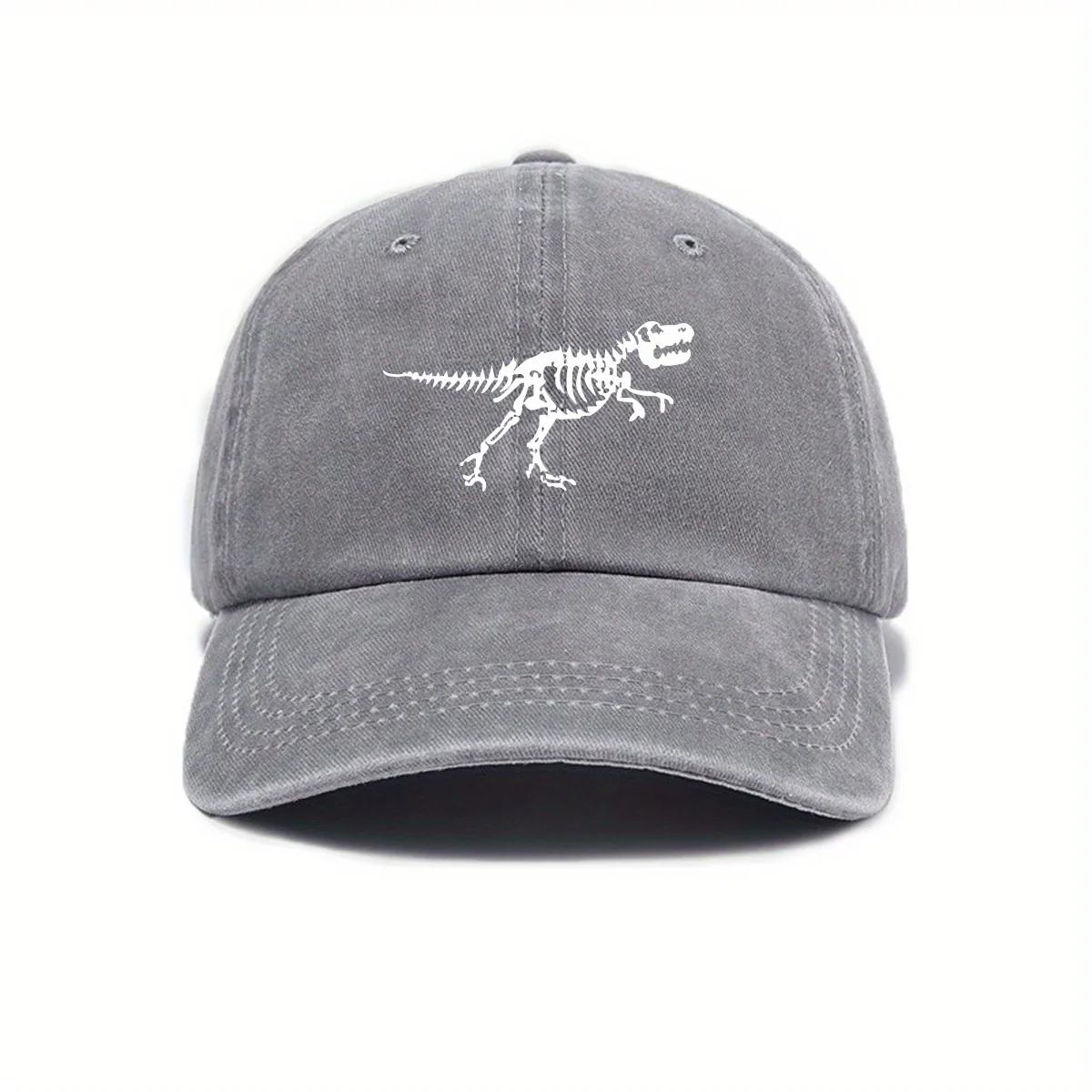 Fashionable and casual dinosaur skeleton printed baseball cap is a must-have for both men and women when going out on the street