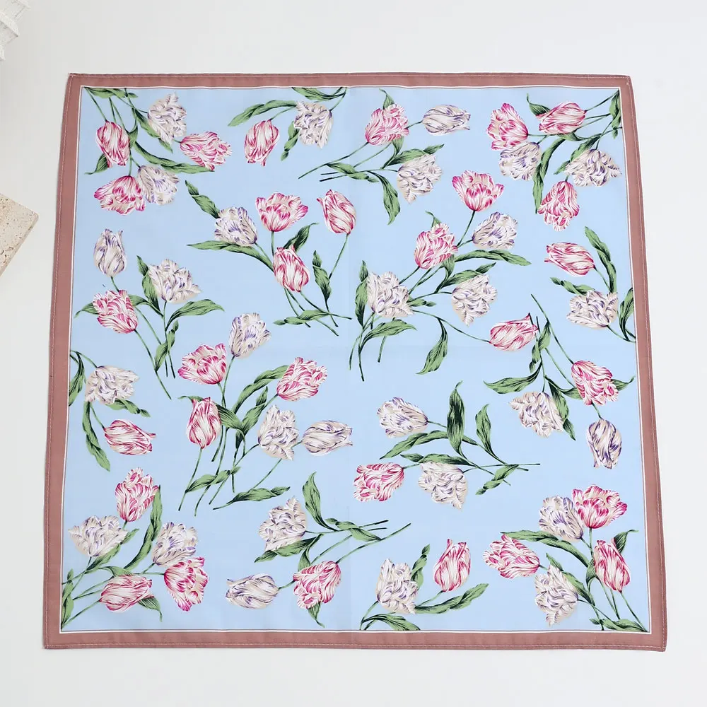 3 Packs of Elegant Flower Handkerchiefs for Women, Pure Cotton Sweat Towels, Flap Pocket Pants Towels, Wedding Supplies, Business Gifts, Mother's Day Gifts