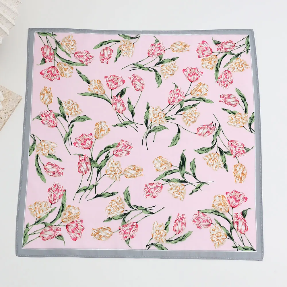 3 Packs of Elegant Flower Handkerchiefs for Women, Pure Cotton Sweat Towels, Flap Pocket Pants Towels, Wedding Supplies, Business Gifts, Mother's Day Gifts