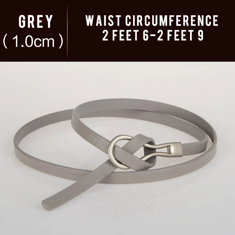 Simple Women's Genuine Leather Knotted Skinny Belt with Skirt Coat Tight Waist Luxury Decoration