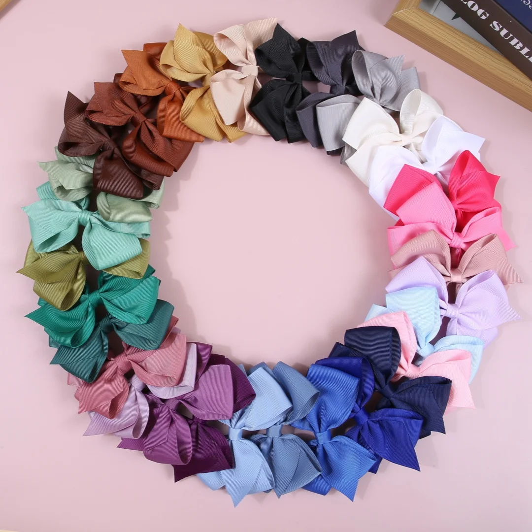 5pcs Cute Grosgrain Ribbon Hair Bows Clips for Girls Cute Hair Clips 30 Colors Hair Bows Barrettes Clips Kids Hair Accessories