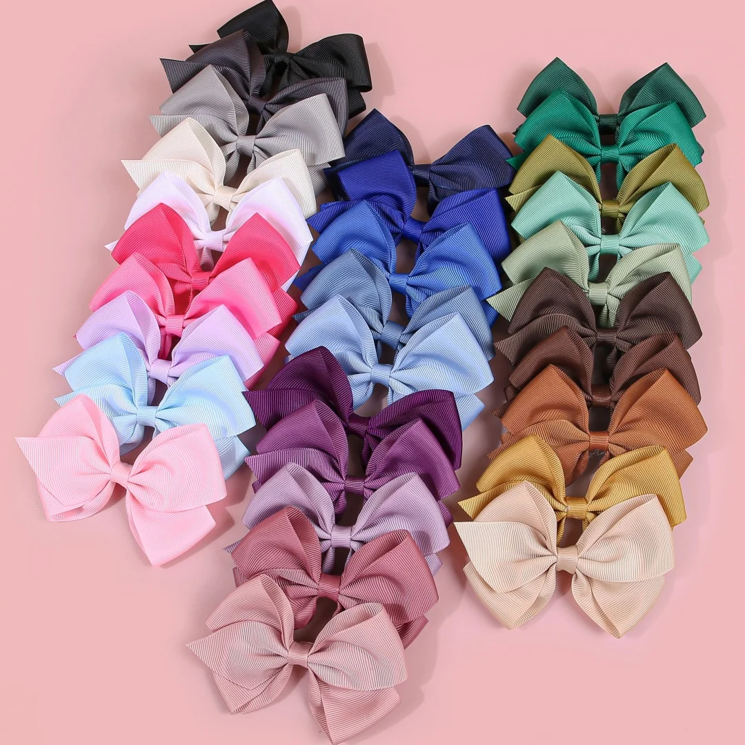 5pcs Cute Grosgrain Ribbon Hair Bows Clips for Girls Cute Hair Clips 30 Colors Hair Bows Barrettes Clips Kids Hair Accessories
