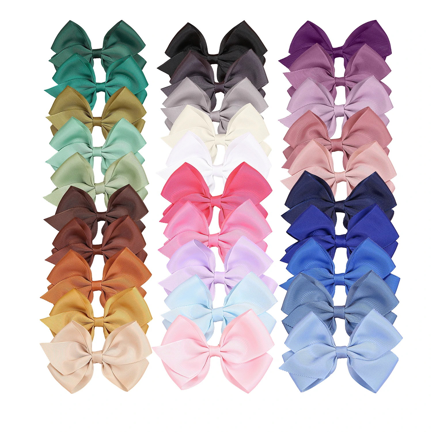 5pcs Cute Grosgrain Ribbon Hair Bows Clips for Girls Cute Hair Clips 30 Colors Hair Bows Barrettes Clips Kids Hair Accessories