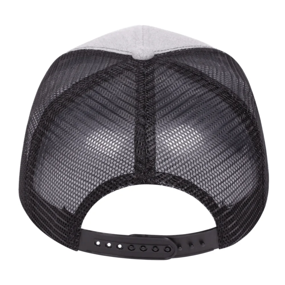 Simple spliced smooth board baseball caps for men and women, outdoor mesh fabric, summer flat edge mesh caps, hip-hop trend