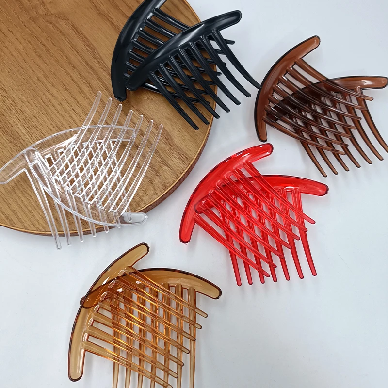 2/8 PCS 7 Teeth PC Material Plastic Hair Combs Headdress Comb with Teeth Insert Comb Lady Hair Accessories
