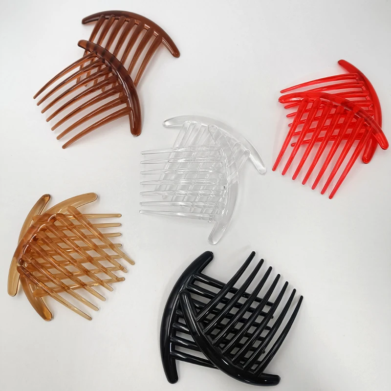 2/8 PCS 7 Teeth PC Material Plastic Hair Combs Headdress Comb with Teeth Insert Comb Lady Hair Accessories