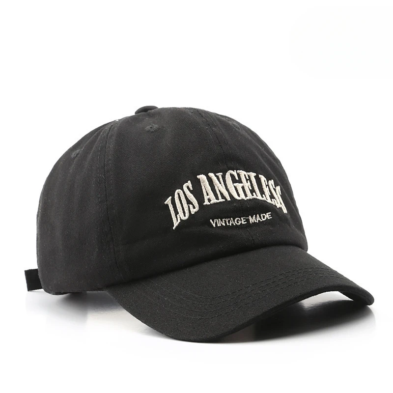 BaseballCap Female Spring and Autumn Korean Version Shows Face Small Ins Tide Denim Washed Letter Cap Male Comfortable Versatile