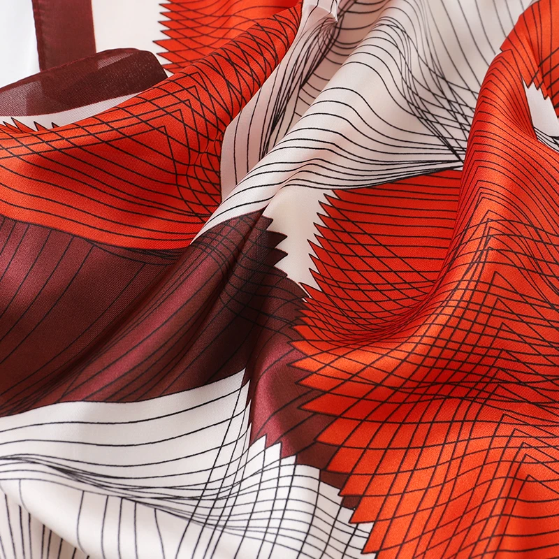 2023 Luxury Brand Silk Scarf Square Women Shawls And Wraps Office Small Hair Neck Hijabs Kerchief Foulard Ladies Scarves 70*70cm