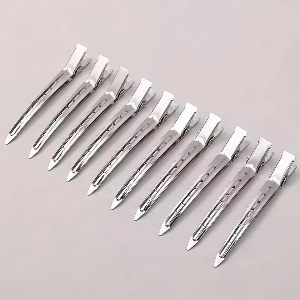 Woman Silver Hair Clips Metal Hairdressing Sectioning Clip Clamps Barber Hair Cut Use Styling Tools Hair Root Fluffy Hairpin