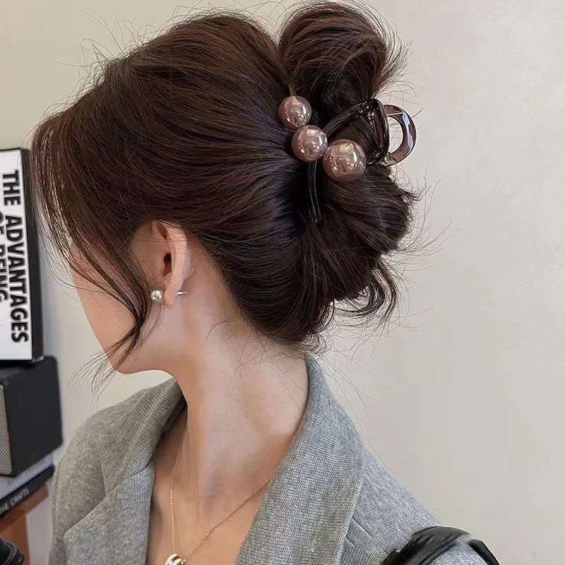 Korea Pearls Cross Hair Claws Crabs For Women Girls Sweet Hair Ornament Barrettes Hair Clips Hairpin Fashion Hair Accessories