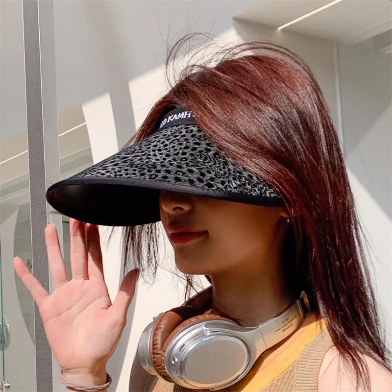 2025 Summer Large Brim Empty Top Sun Hat For Women Outdoor Cap Holiday Travel Seaside Protection Beach Visor Hats Bonnet