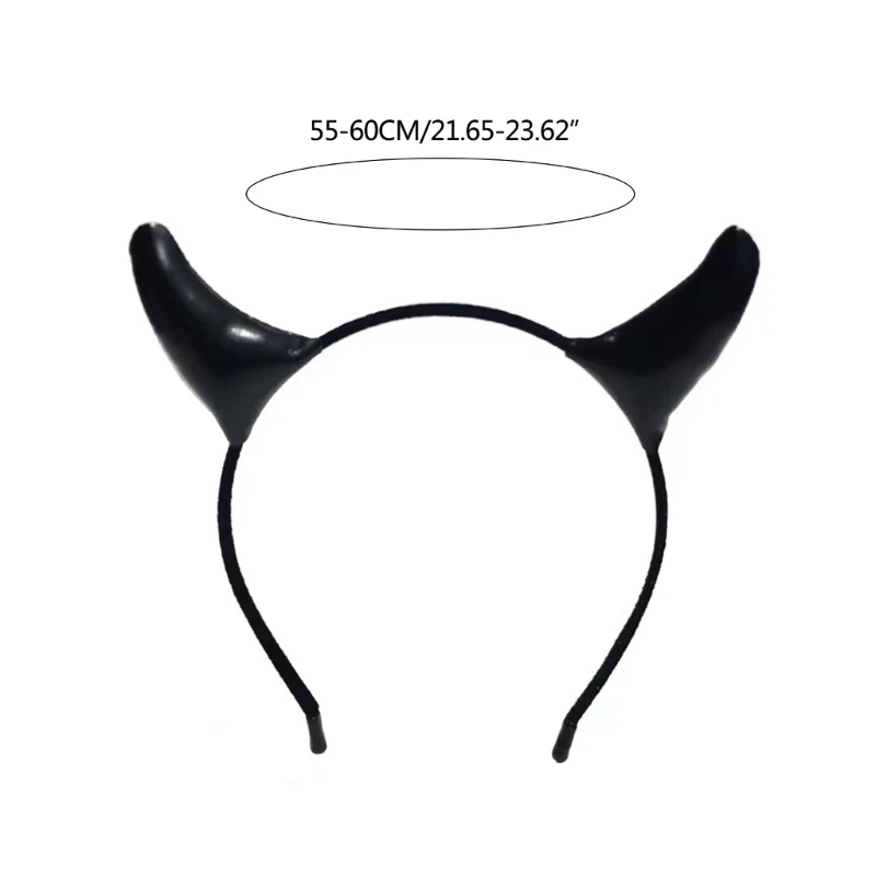 Unique Role Play Devil Hair Hoop Glitter Horn Headdress Halloween Headband