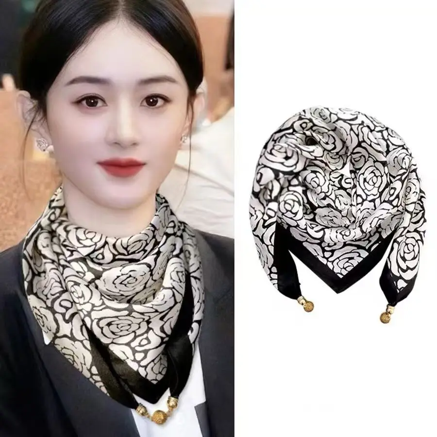 2025 Hot Magnetic Triangle Neck Protection Scarf For Women Cotton Linen Scarf High-end Neck Scarf Keep Warm High Quality